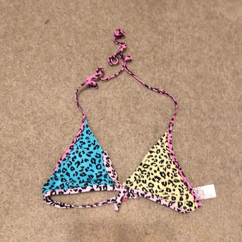 Leopard print bikini top